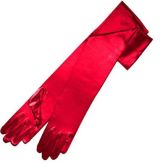 Kód: 34472 Hónaljig érő szatén kesztyű - RED / 34472